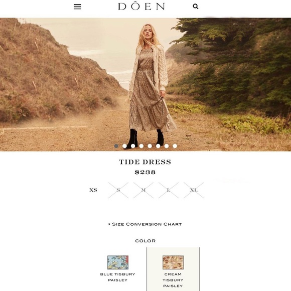 DÔEN Tide Cream Tisbury Paisley Dress - Picture 5 of 5